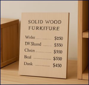 원목 가구 가격, 합리적 선...